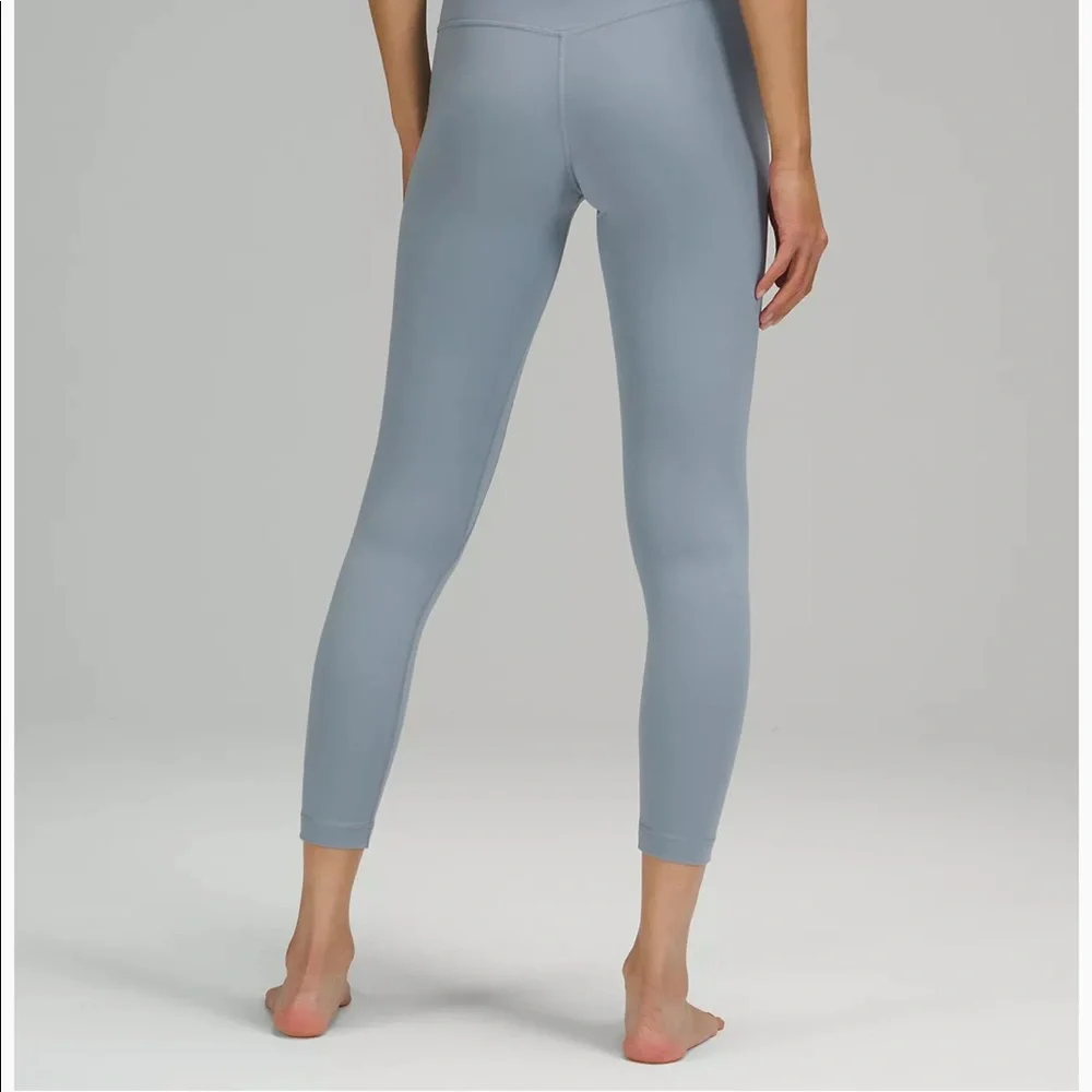 High-Rise Light Blue Women's Performance Leggings